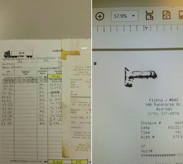 Когда пролил кофе на чек и от сканировал , чтобы прикрепить к эмейлу !