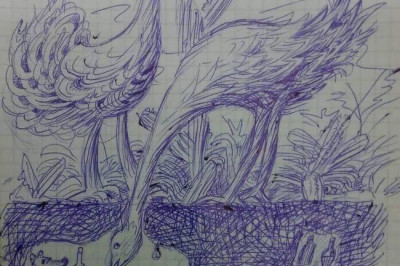 Рисунки шариковой ручкой