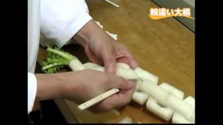 Цепь из дайкона ( разновидность редьки )