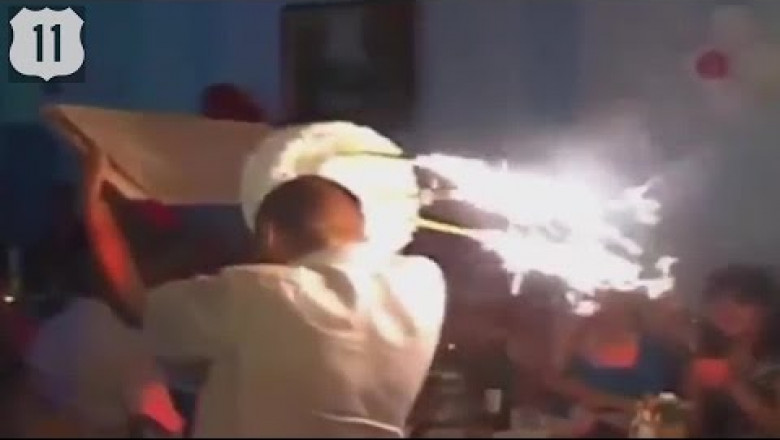 Отец невесты уронил свадебный торт