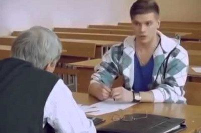 Студент на экзамене