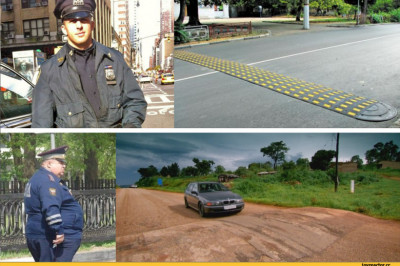 Различные варианты лежачего полицейского