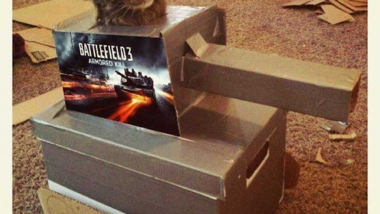 Коробка танк для домашнего питомца