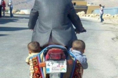 Перевозка детей на мотоцикле 