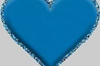 Валентинка синего цвета