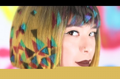 Граффити на волосах 