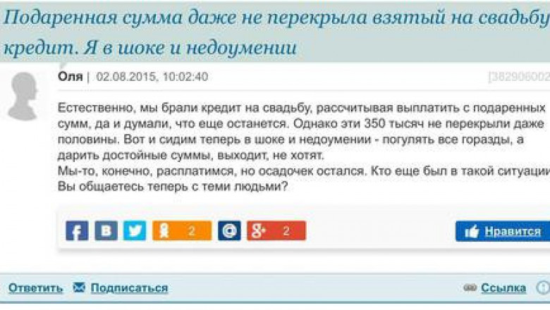 Комментарии пользователей из соцсетей