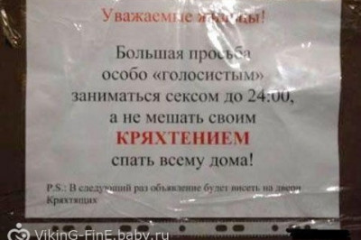 Очень шумные соседи