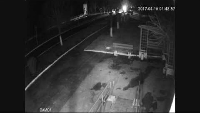 Призрак , заснятый камерами видеонаблюдения .