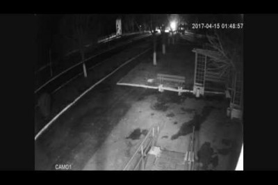 Призрак , заснятый камерами видеонаблюдения .