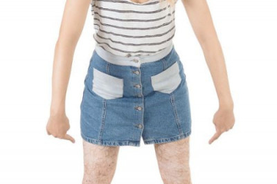 Леггинсы с принтом волос 