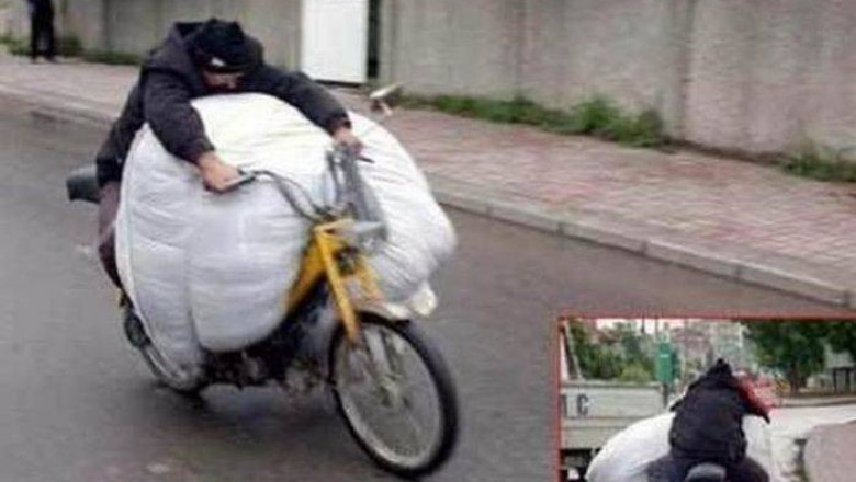 Перевозка вещей на мотоцикле 
