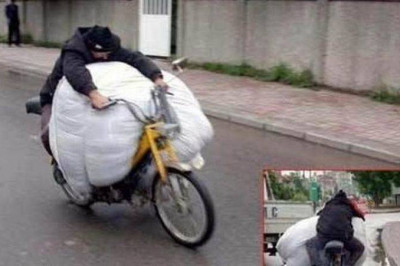 Перевозка вещей на мотоцикле 