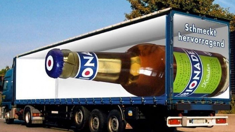 Оригинальная реклама на грузовиках