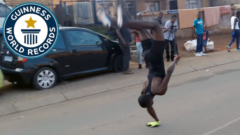 Сальто на одной руке 