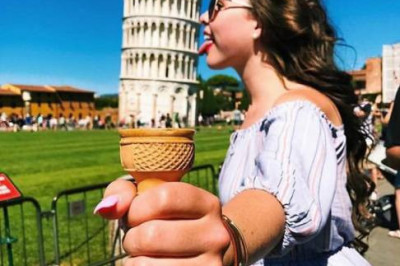 Забавные фото с Пизанской башней