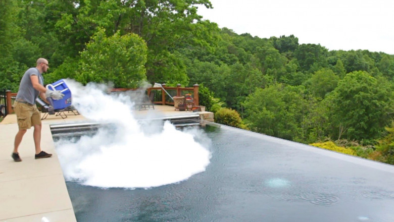 Вода и сухой лёд