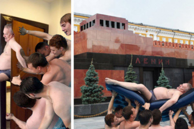 Жириновский на надувном матрасе 