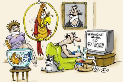 Просмотр футбольного матча