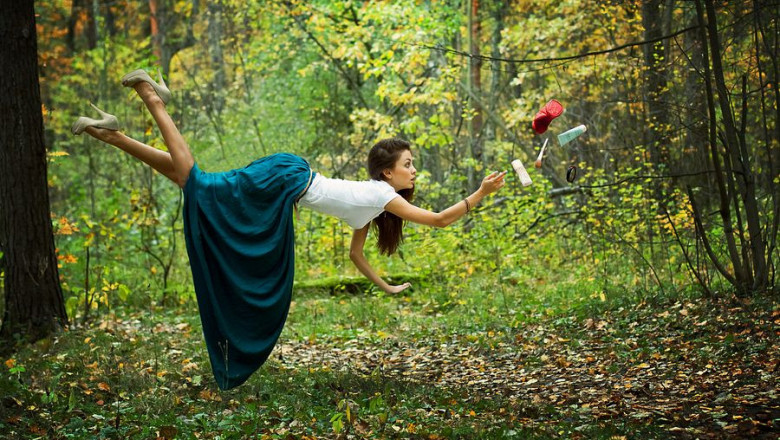 Забавный фокус с левитацией 