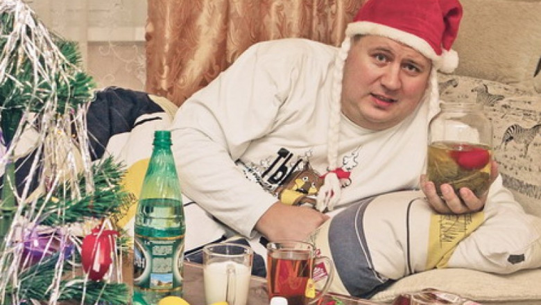 Новогодний корпоратив врачей на рабочем месте 