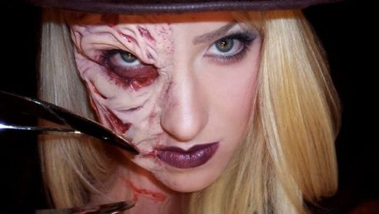 Прикольный  мейкап 