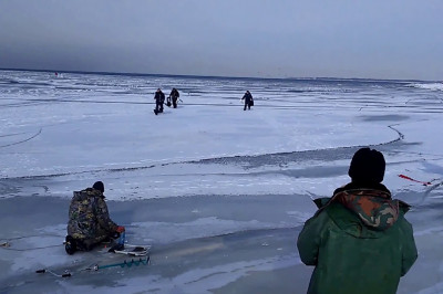 Экстрим зимней рыбалки 