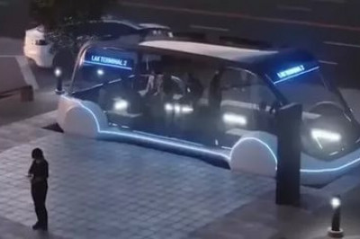 Подземный скоростной электробус от Илона Маска 