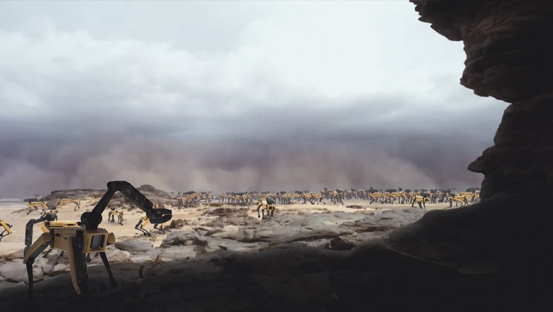 Таким образом , возможно , будет выглядеть мир , если его захватят роботы Boston Dynamics