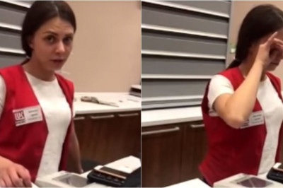 Странное поведение девушки - кассира 