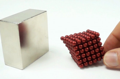 Как сталкиваются магниты в замедленном движении 