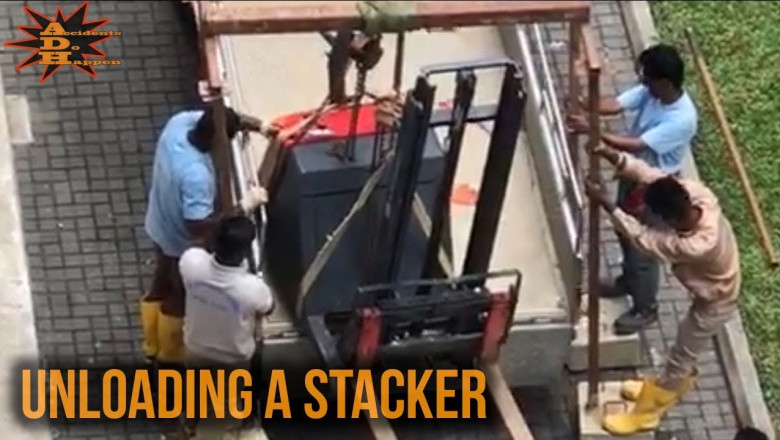 Разгрузка штабелёра закончилась неудачей 