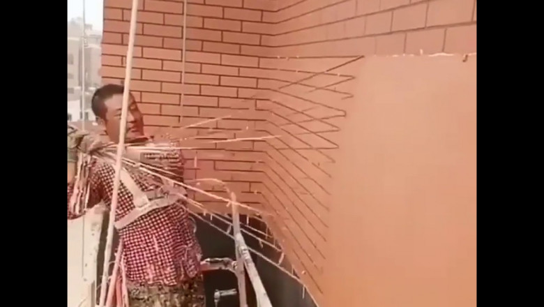 Имитация кирпичей 