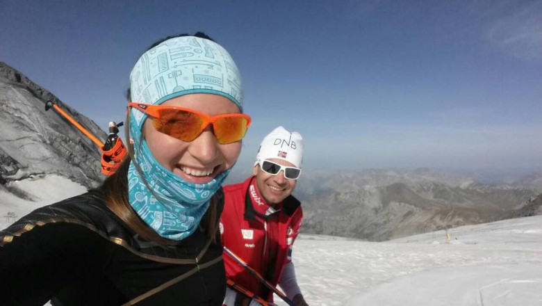 Страстный танец известных  биатлонистов 