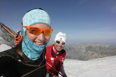 Страстный танец известных  биатлонистов 