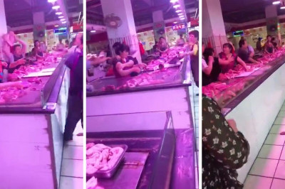 Мясная драка на рынке 