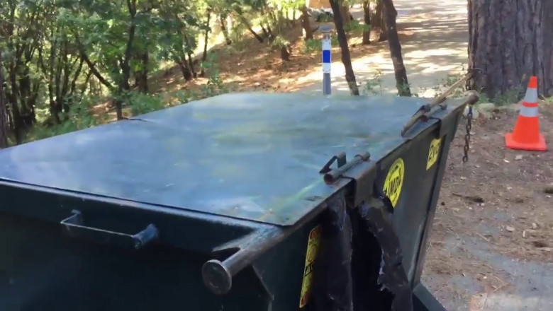 Мусорный бак - ловушка для медведя 